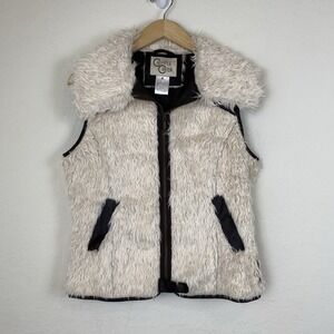 Cripple Creek Ranchwear M Faux Leather Sherpa Vest Western